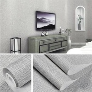 Grey Fiber Dotted Wallpaper for Living Room 7m, to 8m Width 45cm