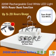 🔥power bank 🔥powerbank ❉TKTT 220W Rechargeable LED Light Bulb Portable Emergency Light Power Bank Li