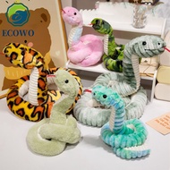 AQUAGEM Snake Plush Toy, Sticking Tongue Colorful Boa Plush Doll, Kids Toy Stuffed Animal Long Fluff