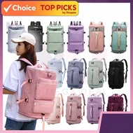 3 Ways Carry Duffel Backpack Water Resistant Wet Pocket Shoes Compartment Travel Outdoor Beg Duffle