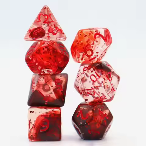 7Pcs/Set Blue Starry Sky Dice for DND Dungeons and Dragons Table Games D&D RPG Tabletop Roleplaying