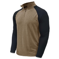 Kolar tinggi ritsleting lengan panjang lelaki Eropah dan Amerika baju sukan pakaian lelaki pullover 