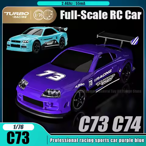 2026 Turbo Racing 1/76 C73 C74 Rc Car Rear-Wheel Drive High Speed Professional Micro Racing Sports C