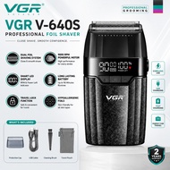 VGR V-640S Professional Foil Shaver Electric Shaver Men Double Titanium Foil Shaver 9000RPM Recharge