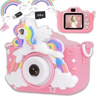 Kids Camera Children's Camera Toy Camera Children's Digital Camera 1080P HD Video 64GB SD Card 48 Mi