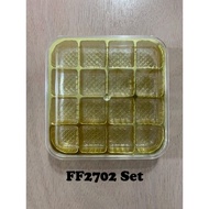 READY STOCK! FF2702 Set ( Cookies Container + 16Cavity Gold Tray)