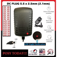 ♕LOCAL STOCK♕ AC to DC 5.5mm Adapter 5V1A 5V2A 5V3A 6V1A 6V2A 9V1A 9V2A 12V1A 12V2A 12V3A 15V1A 15V2