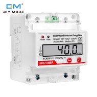 diymore เครื่องวัดพลังงานมัลติฟังก์ชั่น LCD แบบเฟสเดียว 4P พร้อม Modbus Rs485โพรโทคอลการสื่อสาร80A