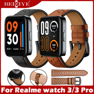 For Realme watch 3 Strap Leather Strap Watchband Replacement For Realme watch 3 Pro smartwatch band 