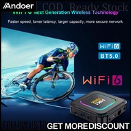 Andoer HK1 RBOX K8 Android 13.0 Smart TV Box RK3528 Quad-core UHD 4K Media Player H.265 8K Decoding
