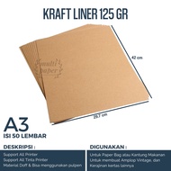 Kraft Paper A3 Liner 125 gsm contains 50 sheets Paper Bag Material Paper Bag/