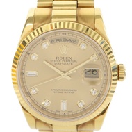 ROLEX Daydate18K黃金手錶自動機芯金色