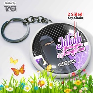 GANTUNGAN Muslimah Niqab Da'Wah Keychain SIZE 58MM