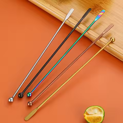 304 Stainless Steel Coffee Stir Stick Bar Juice Rio Cocktail Creative Mixer Stick Champagne Swizzle