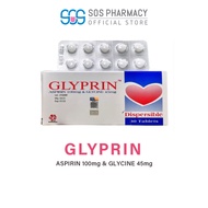 Glyprin 100mg/45mg Tab (Aspirin 100mg + Glycine 45mg) 10'S/Strip OR 30'S/Box
