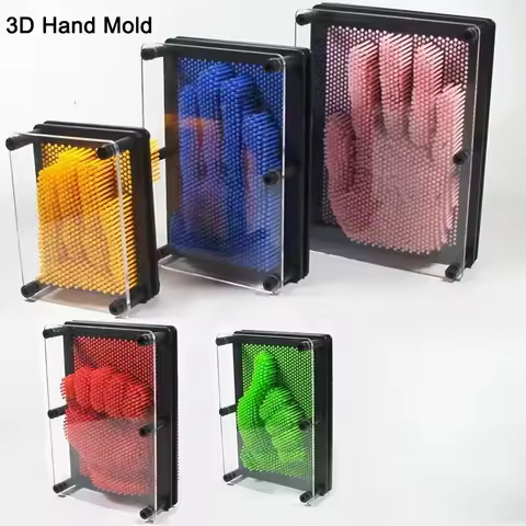 Clone Face Shape Palm Model Decoration 3D Clone Shape Pin Model Needle Art Needle Board Sculptures P