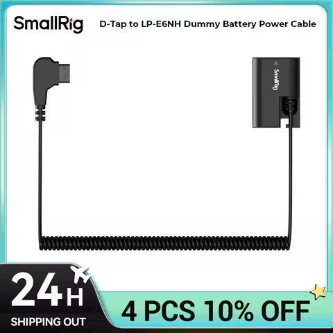 SmallRig D-Tap to LP-E6NH Dummy Battery Power Cable Same Size as Original LP-E6NH Battery Fire-Resis