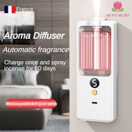 Automatic Aroma Diffuser Rechargeable Humidifiers Digital Display Air Freshener Spray Fragrance Machine Toilet Fragrance Perfume Aromatherapy Scent Essential Oil Bedroom Household