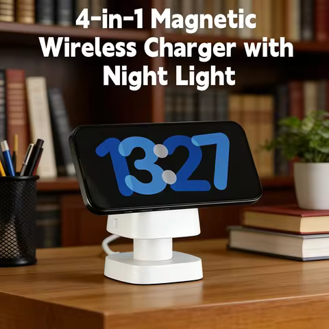 Megnetic Wireless Charging Stand 3 IN 1 Mashroom Shape Charger For iPhone17 16 15 14 Pro Max For App