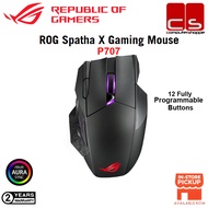 ASUS P707 ROG Spatha X Gaming Mouse (Wired | Wireless: RF 2.4GHz (USB Receiver + Charging Dock)