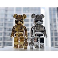 BAPE HAJIME SORAYAMA  BE@RBRICK 100% &amp; 400% SET 空山基 金銀公仔