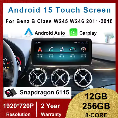 12.8inch Qualcomm Android 15 8Core 12+256G Car Radio With BT For Benz B-Class W246 B200 B180 B220 B2