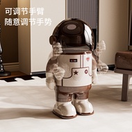 Astronaut Dustbin、Light Luxury Flip-Top Lid Dustbin for Living Room