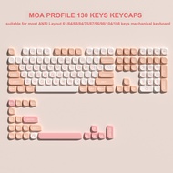 Wopier 130 Key Retro Tâm Trạng Moa Hồ Sơ phím cơ PBT Đôi Hải Quan Bắn Key Mũ Cho 61/64/68/84/75/87/9