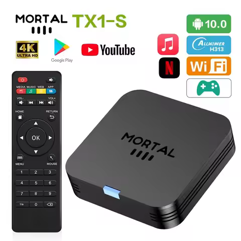Mortal TX1-S Android 10 Mini Streaming TV Box 2.4G WIFI 4K HDR 16GB Quad Core Allwinner H313 Global 