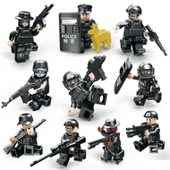 1Set Mainan Balok Tentara Ghost Swat Team Mainan Tentara Mini