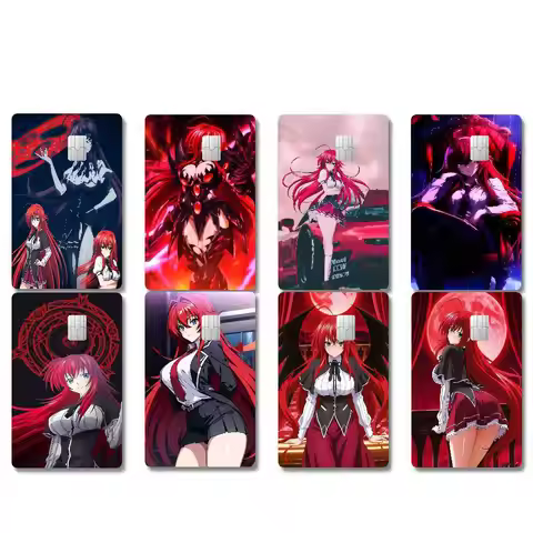 Anime H-High School DxD 4pcs 1Set Of VISA Credit Card Subway Access Card Waterproof Stickers