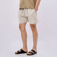 REMEDY Men's Cream Beach Shorts - Cream Elnido Linen Shorts
