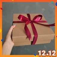 Add On Paper Box With Ribbon And Special Note As A Gift Custom Request Wrapping Greeting Card Kotak 