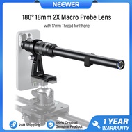 NEEWER 180° 18mm 2X Macro Probe Lens เลนส์โพรบมาโคร สำหรับเมาท์เลนส์เกลียว 17 มม. เลนส์โทรศัพท์มาโคร
