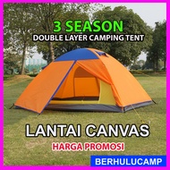 Fully Double Layer Camping Tent 2 Person Khemah 2 / 4 orang Camping Waterproof Tent Canvas Tent