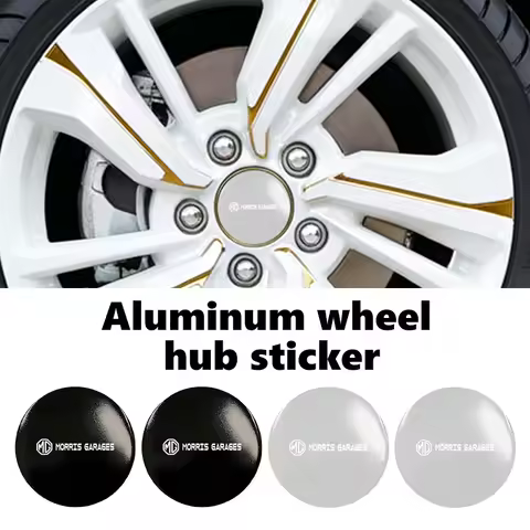 4Pcs Car Styling Wheel Center Caps Badge Tire Hub Sticker Decor For MG ZS GS 3 5 6 7 Gundam 350 Part