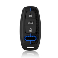 For Audi A3 8Y A4 A6 A7 A8 E-tron Q5 Q8 C8 D5 Silicone Car Smart Key Case Cover Auto Styling Protect