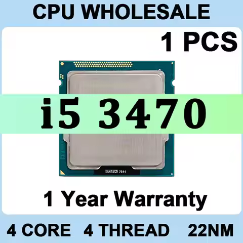 1 PCS Used Intel Core i5-3470 Quad Core 3.2GHz LGA1155 Desktop CPU Processor 1MB L2 6MB L3 Cache Sup