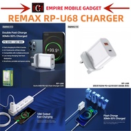 REMAX RP-U68 PD 20W + QC 18W DUAL PORTS FAST CHARGER