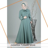 LACE DETAILED TURKISH ABAYA ( MINT GREEN )TURKI ABAYA PLUS SIZE