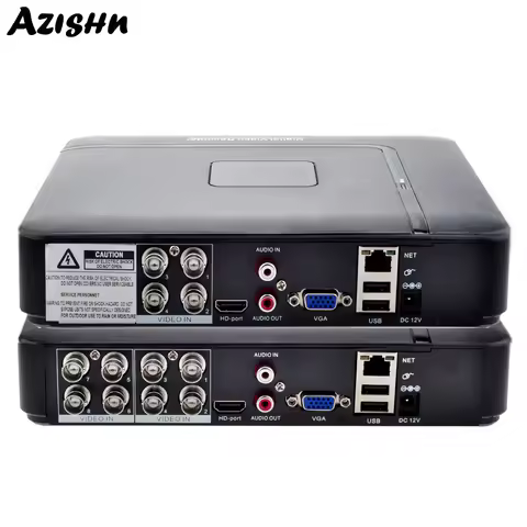 AZISHN 5 in 1 CCTV Mini DVR TVI CVI AHD CVBS IP Camera Digital Video Recorder 4CH 8CH AHD DVR NVR CC