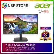 Acer Aopen 22CL1QE3 21.5'' FHD 100Hz Monitor ( HDMI, VGA, 3Yrs Wrty )