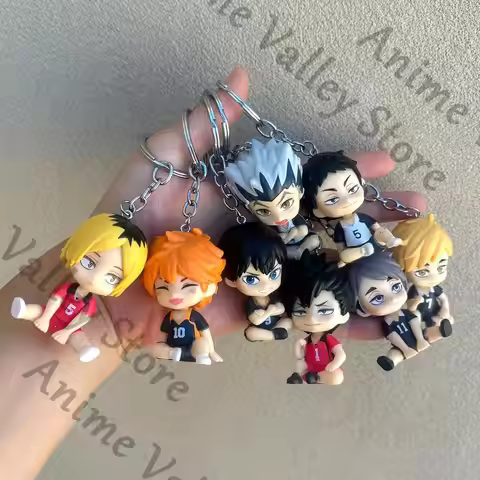 Anime Haikyuu!! Shoyo Hinata Oikawa Tooru Kozume Kenma Cosplay Figurine Keychain Cartoon Garage Kits