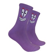 UNGU Purple Mr.Crab Pattern Socks (K88)