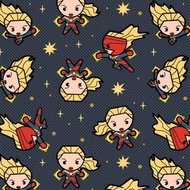[Fabric Fanatics]100% Cotton Fabric Captain Marvel Superhero Camelot Fabric Patchwork Quilting DIY C