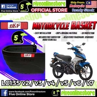 BKP Yamaha LC135 Motorcycle Basket Plastic Quality v2 v3 v4 v5 v6 v7 v8 Bakul PVC Motorsikal siap besi bracket
