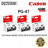 Canon PG-47 (15ML) x 3U Original Ink Cartridge Canon E410 E470 E4270 E4570 E3370