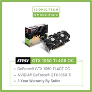 100%Genuine BrandNew Original MSI NVIDIA Geforce GTX1050 2GT OC | GTX 1050 Ti 4GT Twin Fan DDR5 PCIe