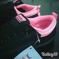 [Volley18]24.5cm,澳洲Volley知名帆布鞋(黑/粉紅)