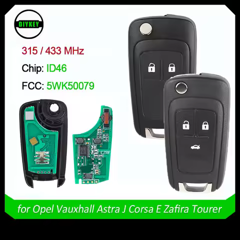 DIYKEY 5WK50079 315/433MHz for Opel Astra J Corsa E Zafira Tourer Insignia Viva Adam Cascade 2009-20